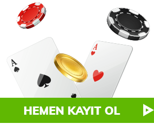 Oyun kartları ve fişlerle hemen kayıt ol çağrısı